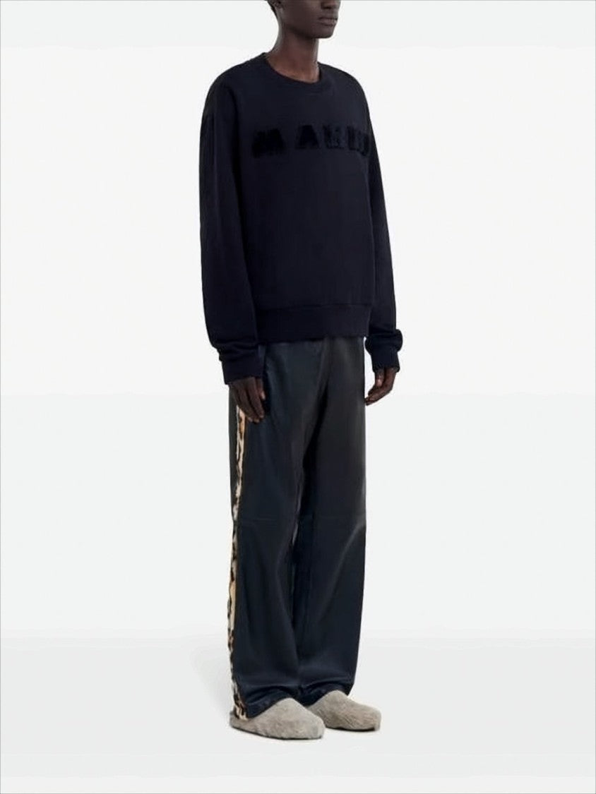 Marni Textured Logo Long-Sleeve Sweatshirt