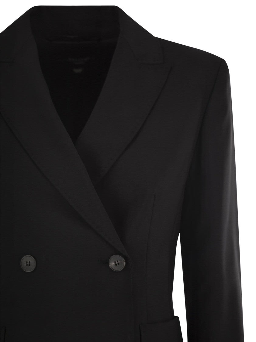 Max Mara Ornati - Double-Breasted Blazer In Wool Canvas