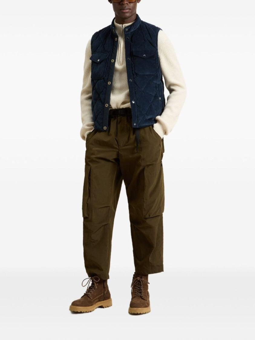 Woolrich Quilted Corduroy Jacket With Stand Collar