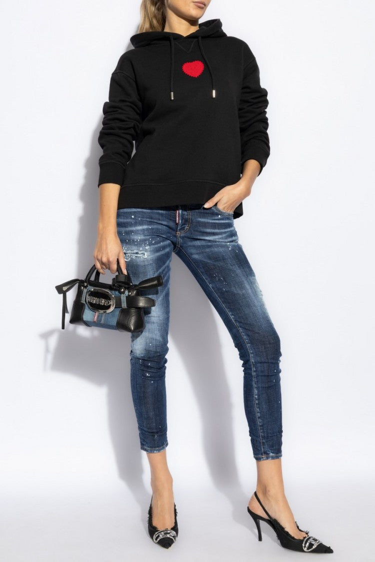 Dsquared2 Distressed Slim Fit Jeans With Mid-Rise Waist