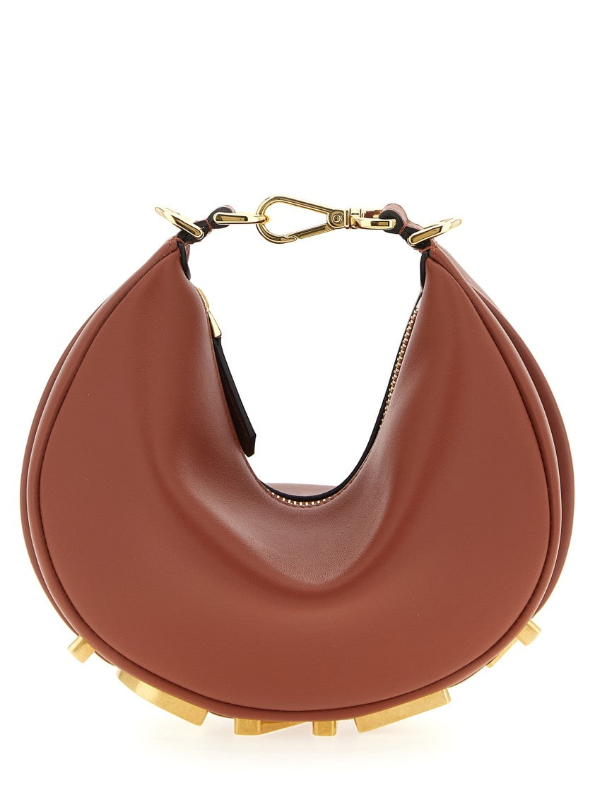 Fendi Mini Handbag With Antiqued Metal Logo