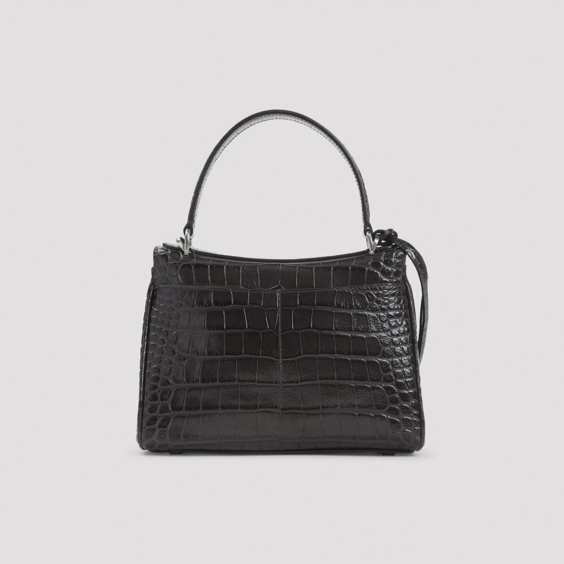Balenciaga Ebony Brown Leather Rodeo Top Handle Handbag
