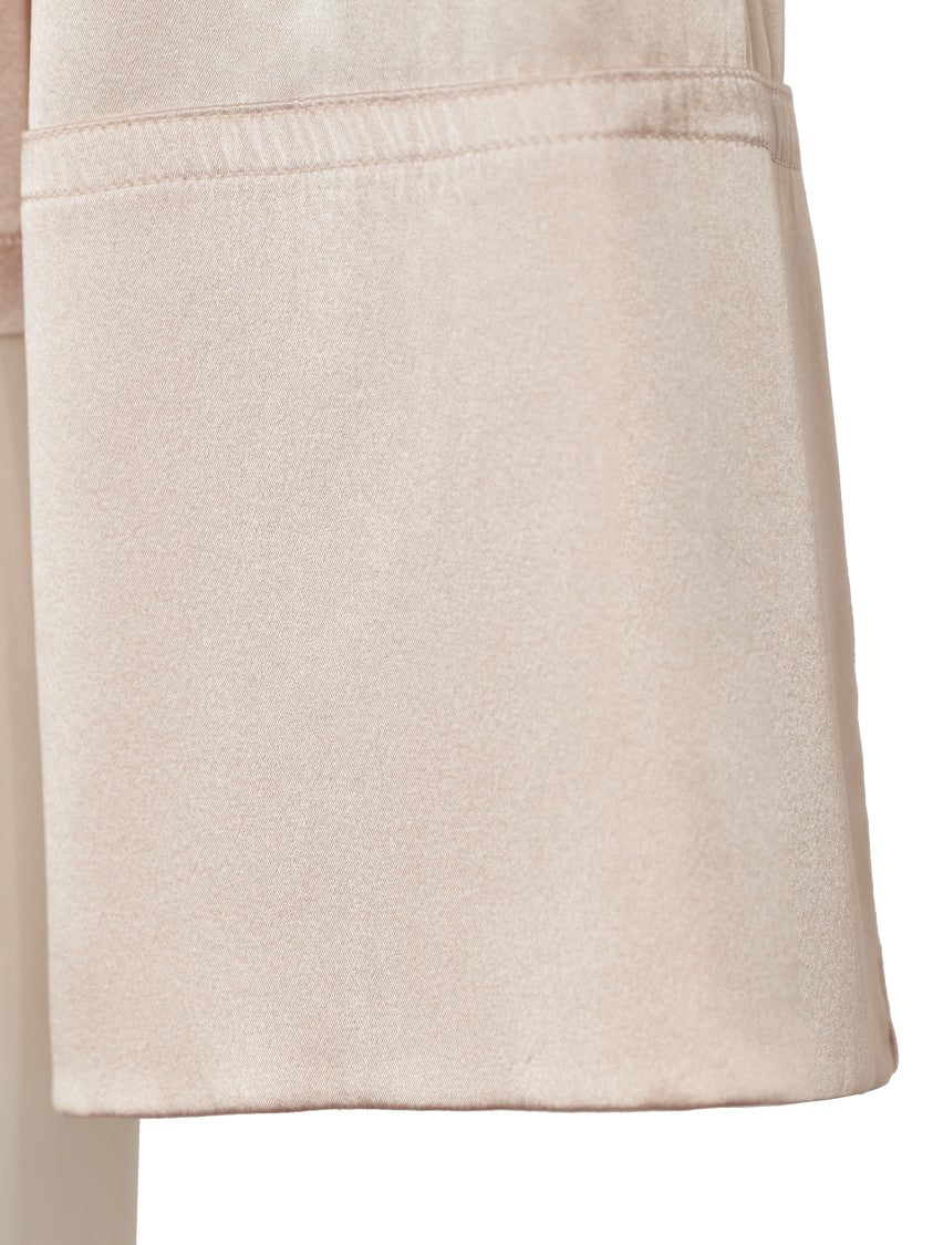 Forte Forte Relaxed Fit Satin V-Neck Top