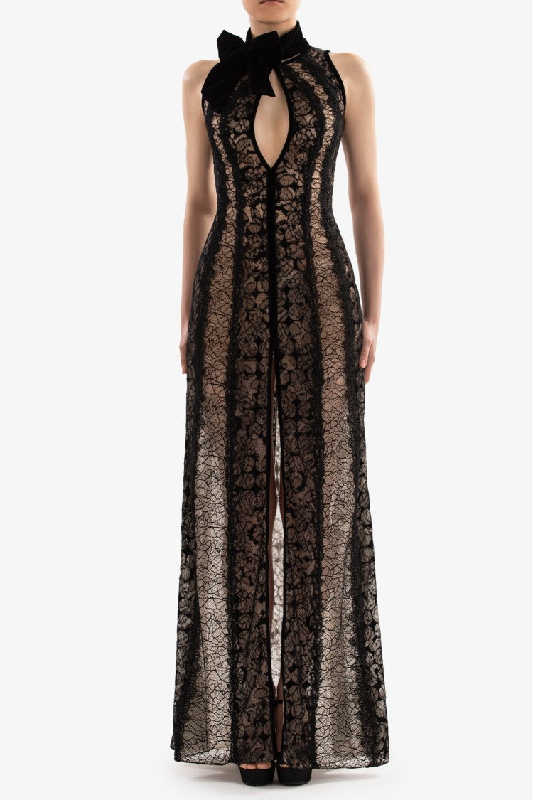 Saiid Kobeisy Jet Black Crepe Short Dress