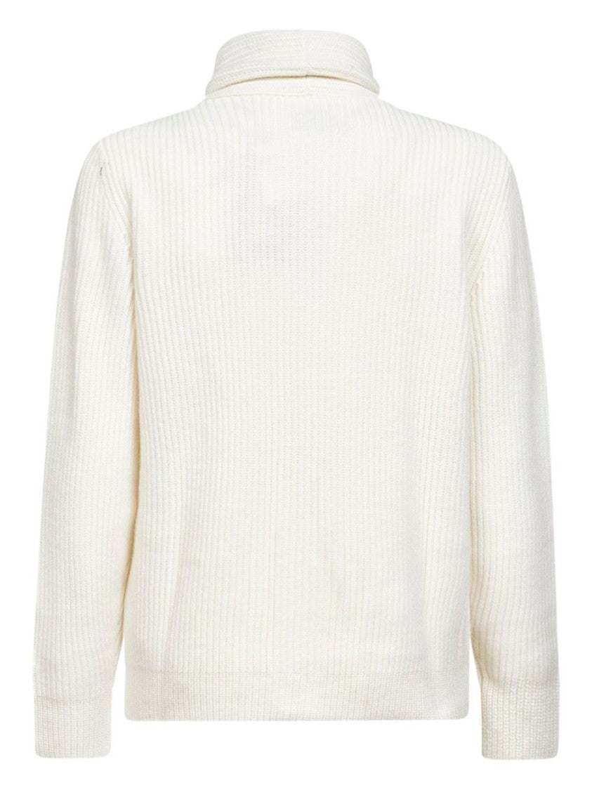 Mc2 Saint Barth Shawl Collar Knitted Sweater