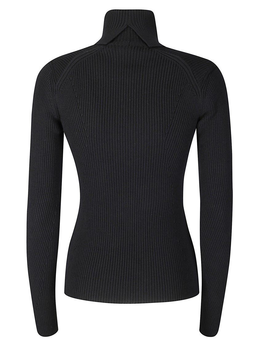 Junya Watanabe Ribbed Knit High Neck Sweater