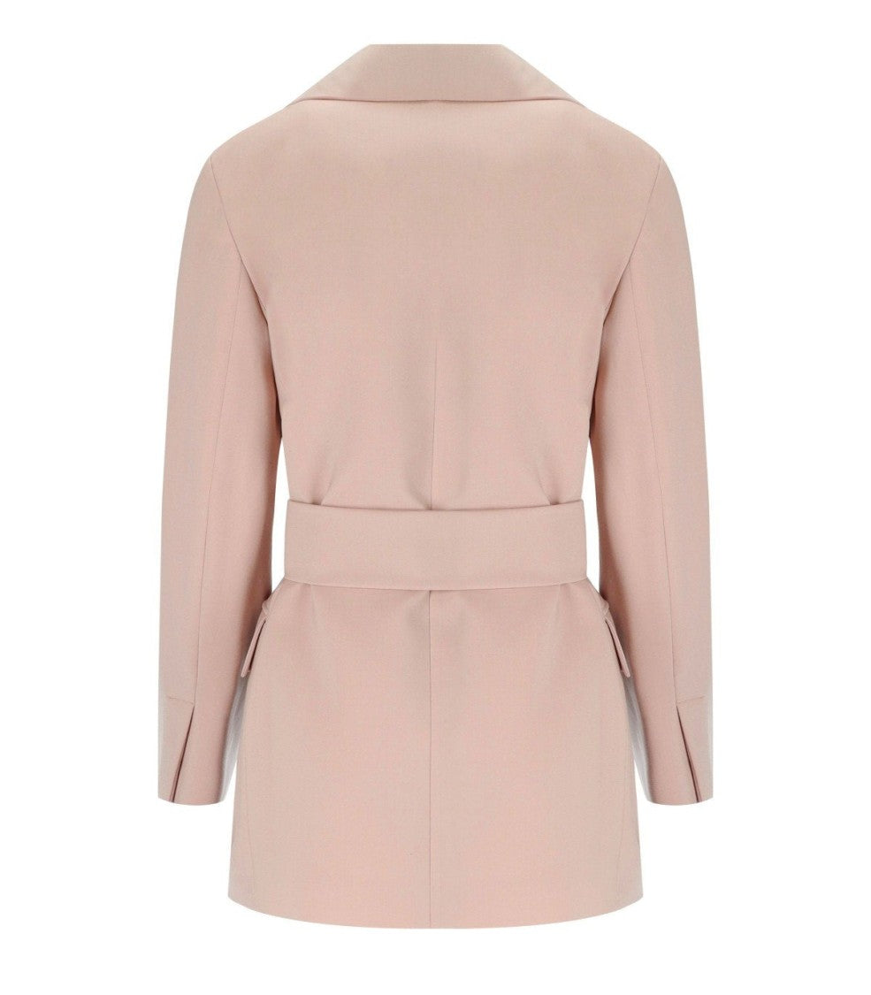 Max Mara Teso Pink Belted Blazer