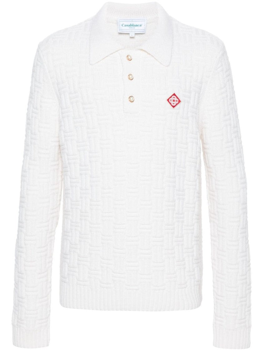 Casablanca Column Stitch Polo Shirt