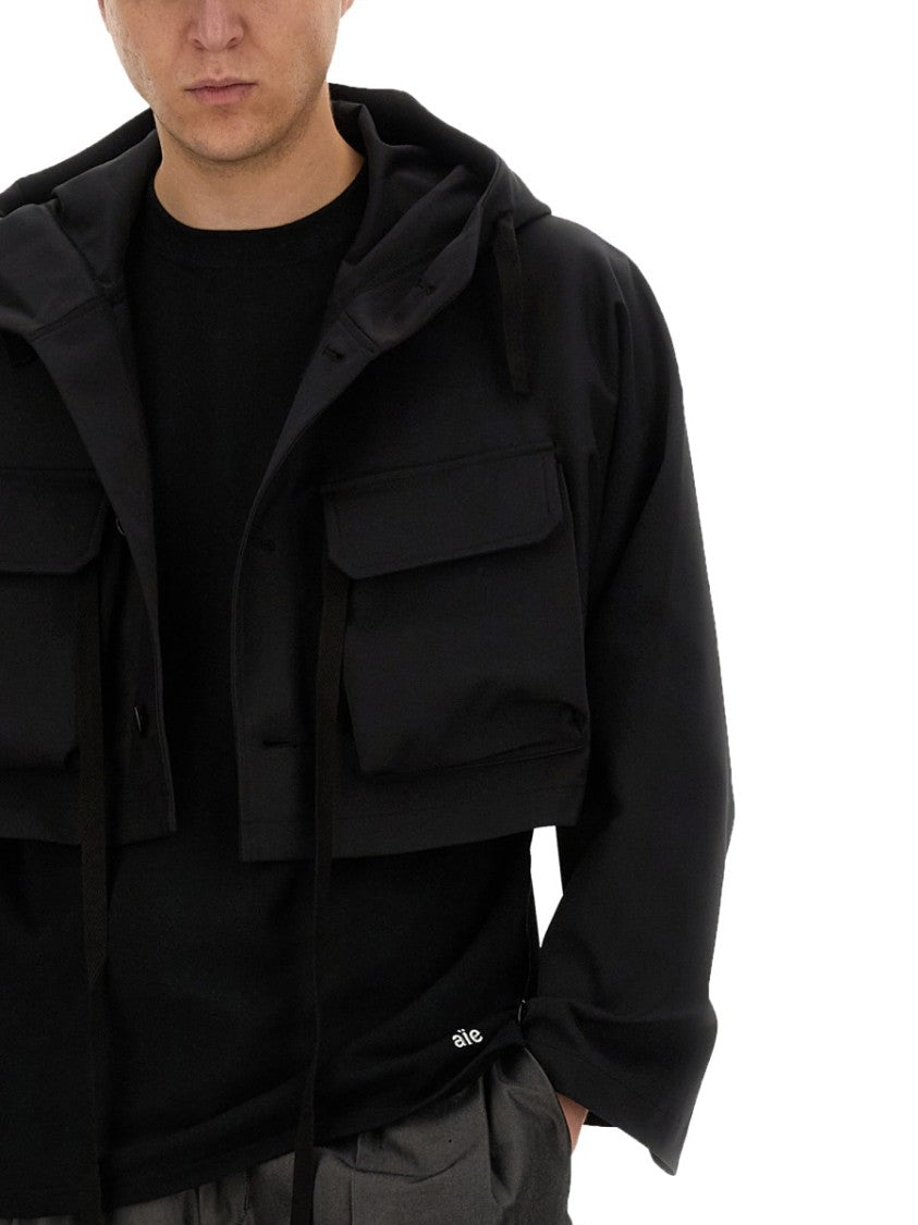 Aïe Cropped Black Jacket