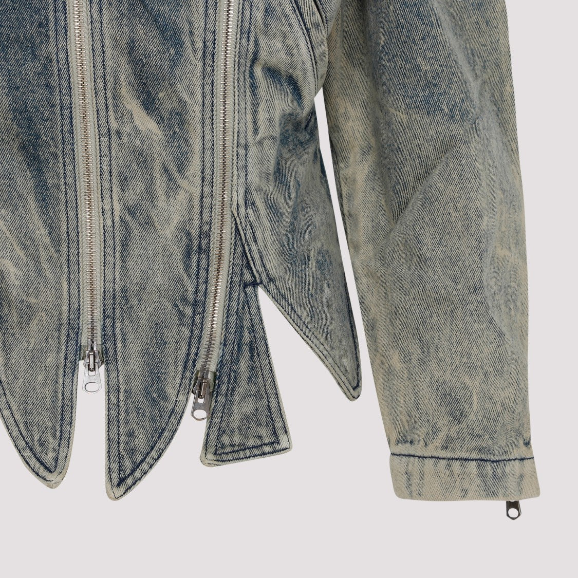 Y/Project Vintage Beige Tudor Zip Denim Jacket