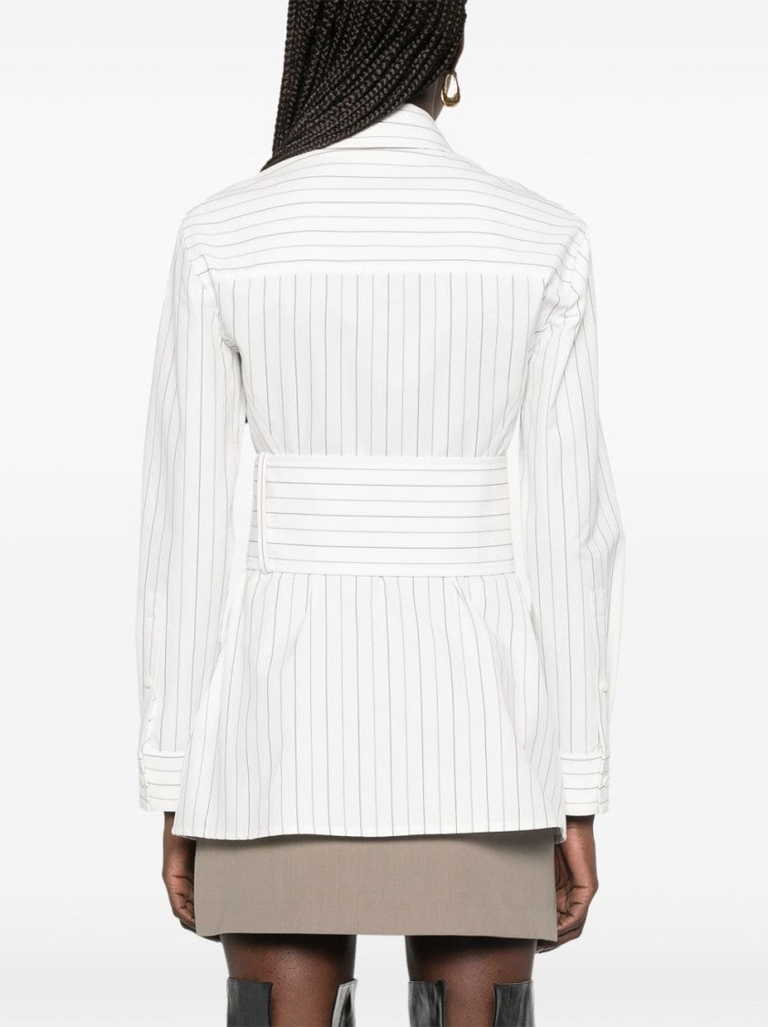 Burberry Structured Belted Dress With Classic Collar