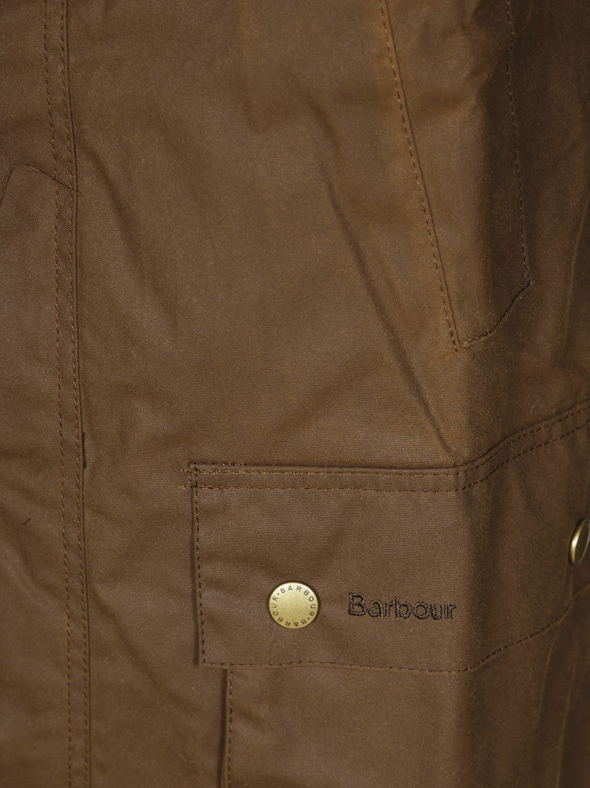 Barbour Waxed Cotton Jacket With Corduroy Collar