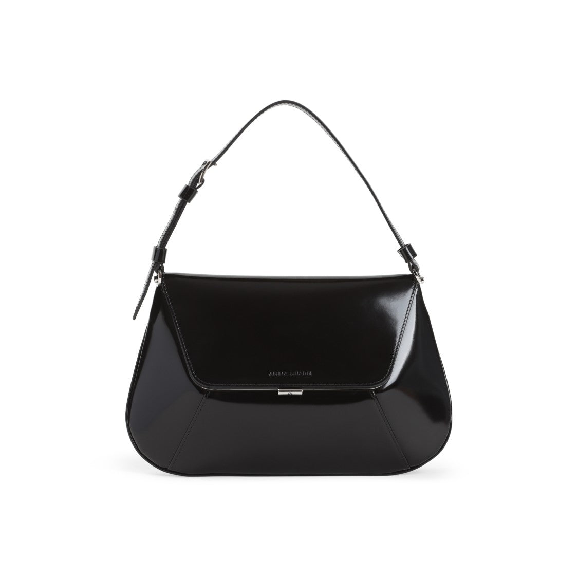 Amina Muaddi Brushed Leather Shoulder Bag