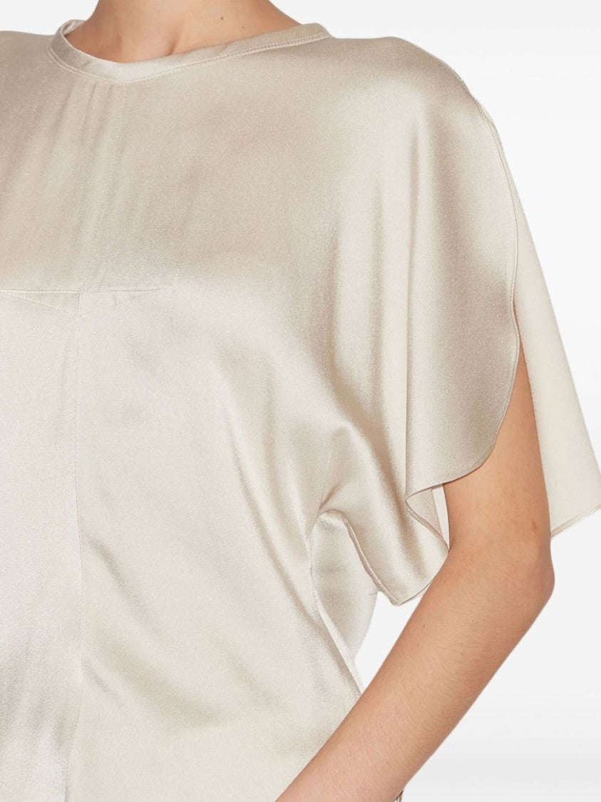 Isabel Marant Cream White Satin-Finish Karlita Blouse