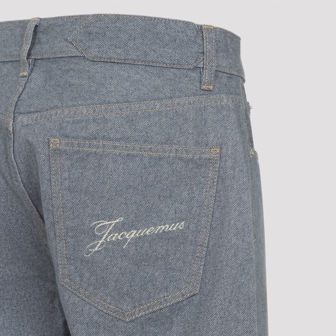 Jacquemus Straight-Leg Denim Jeans With Signature Embroidery