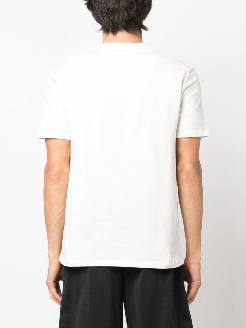 Jil Sander Logo Print White Cotton T-Shirt