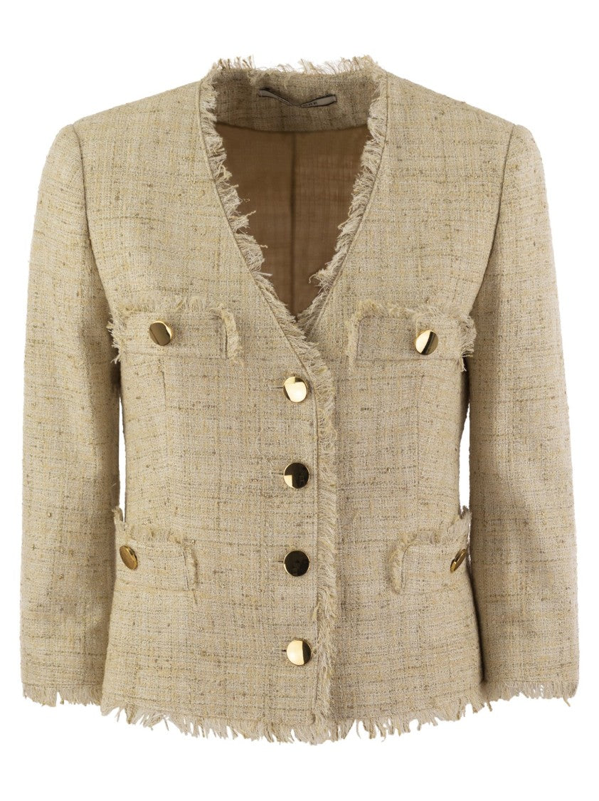 Tagliatore Dharma - Papyrus-Effect Jacket