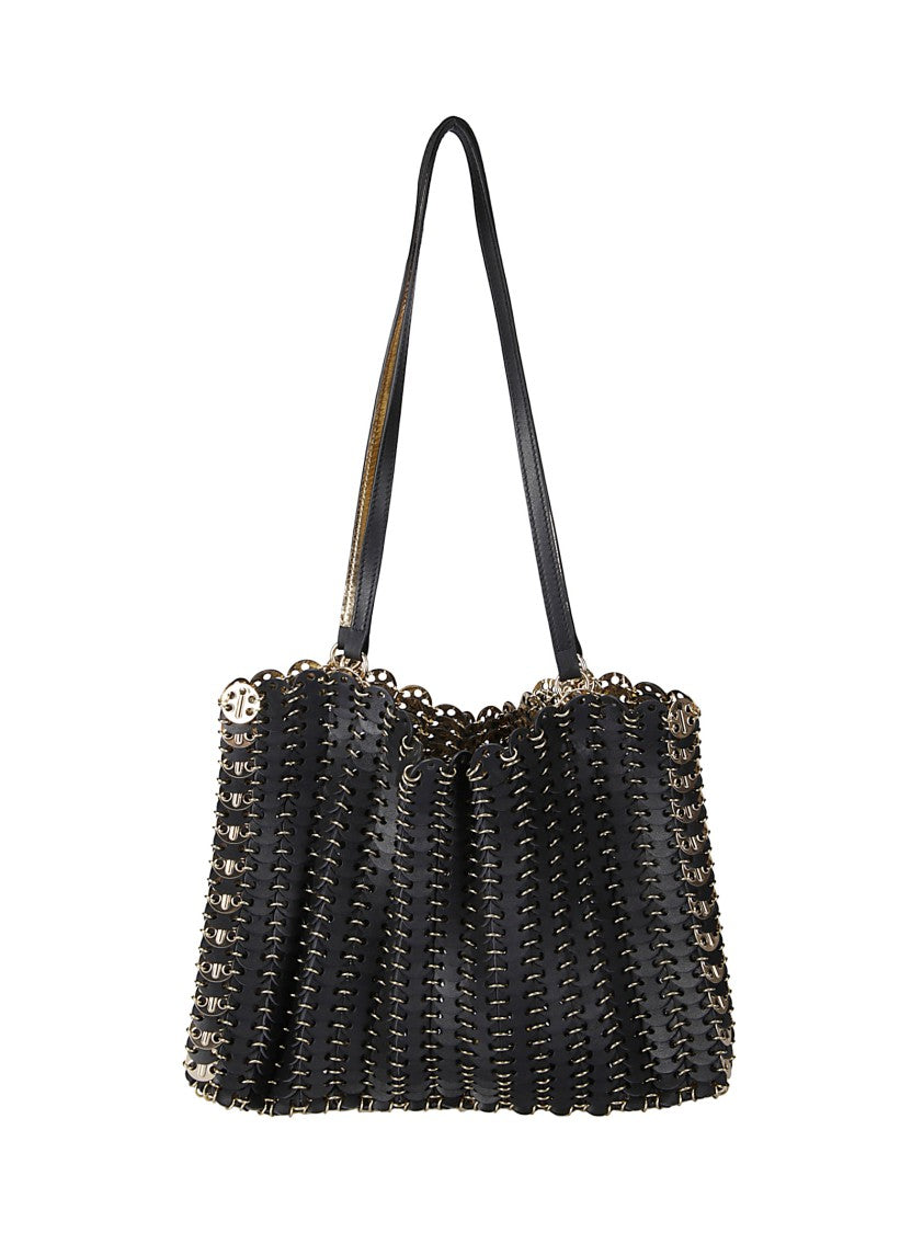 Paco Rabanne Shoulder Bag With Gold Details – Black