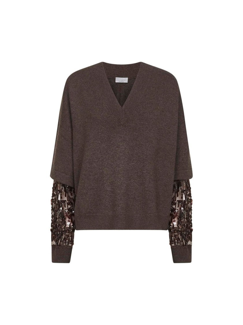 Brunello Cucinelli Cropped Cashmere Sweater