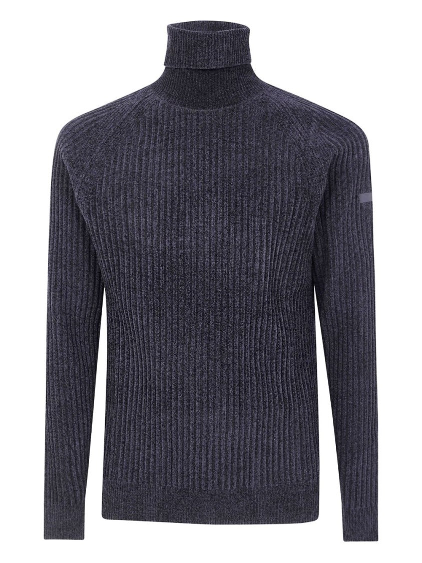 Rrd Fitted Black Sweater With High Turtleneck