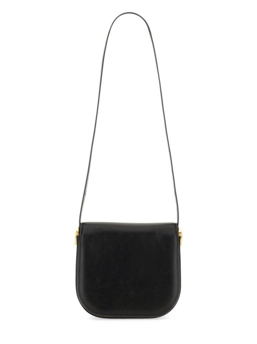 Jil Sander Leather Coin Shoulder Bag With Gold-Tone Clasp