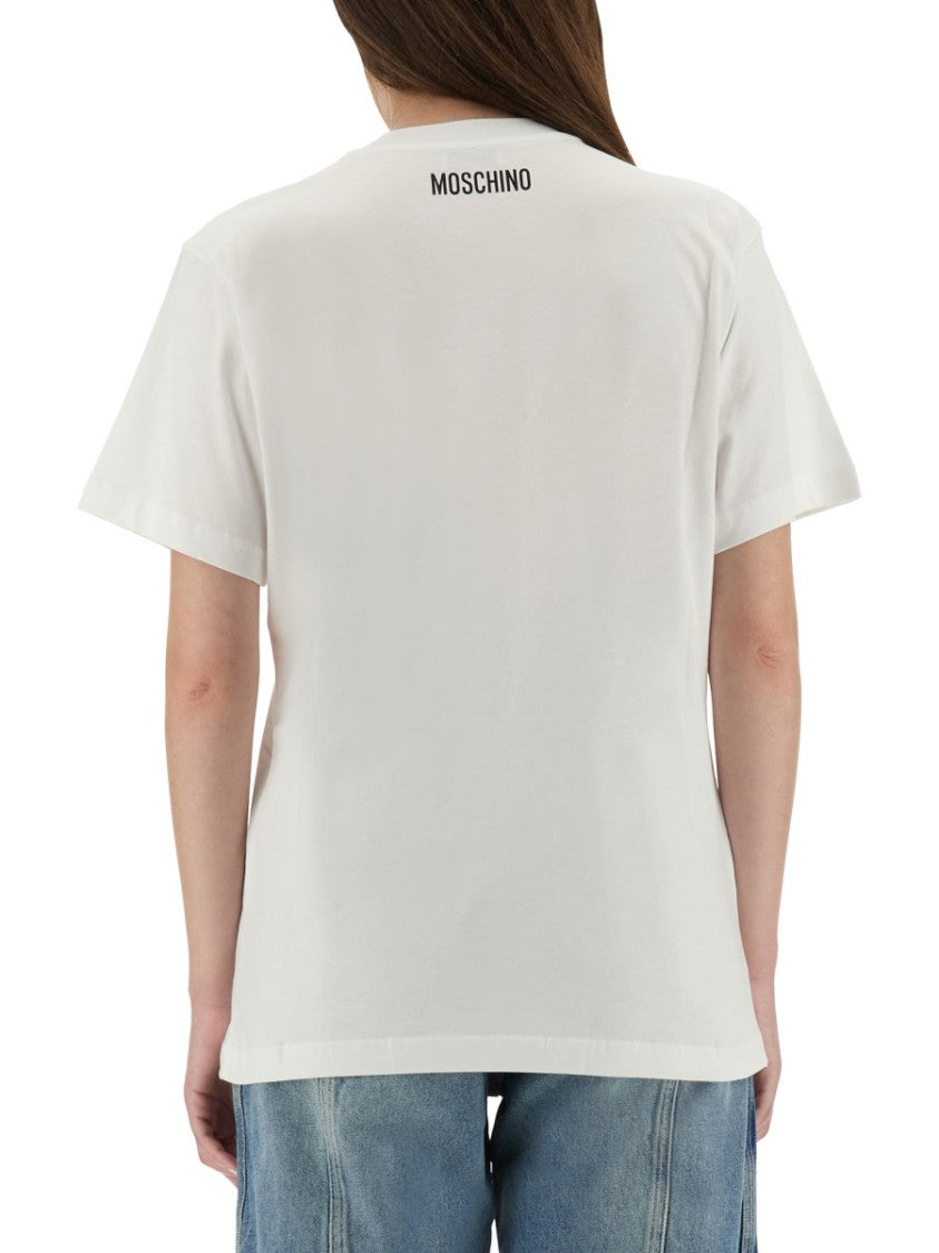 Moschino Playful Cotton T-Shirt With Floral Print