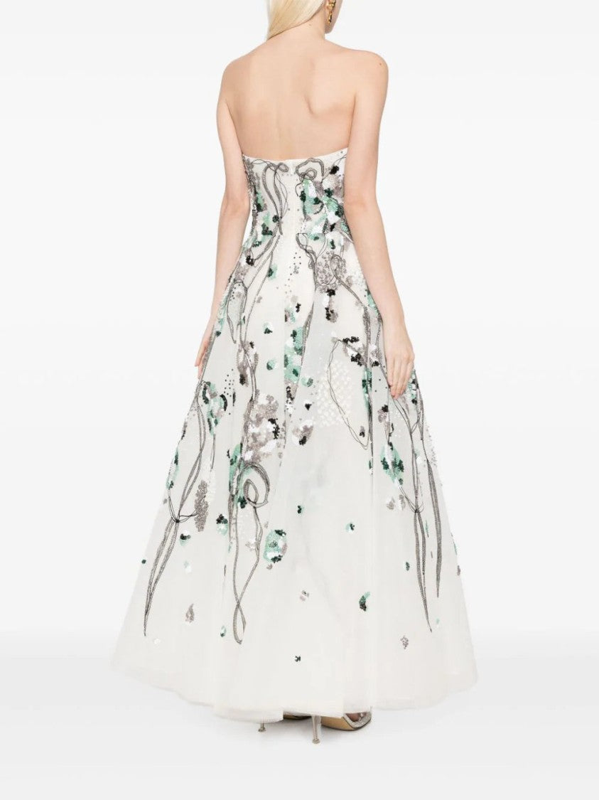 Saiid Kobeisy Tulle Midi, Beaded Dress