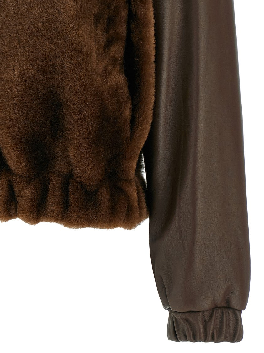 Fabiana Filippi Fur Waistcoat Bomber Jacket