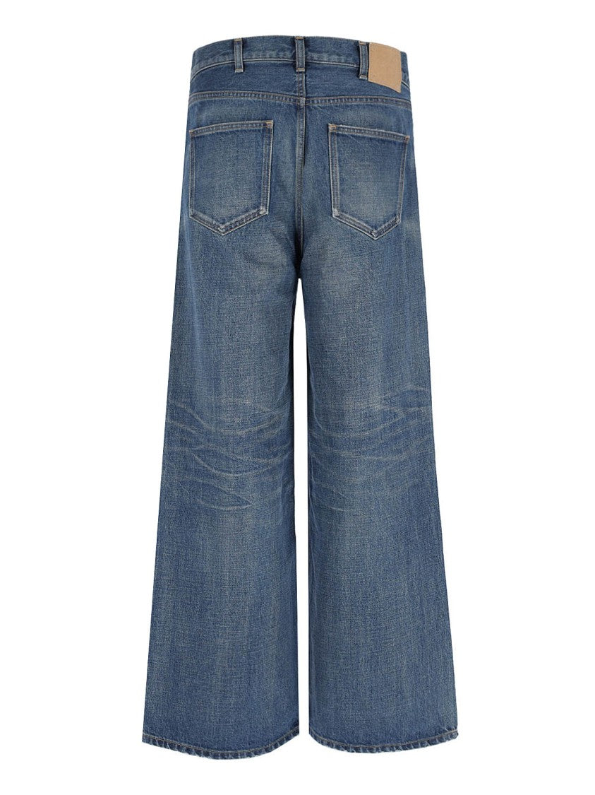 Céline "Surf Flare" Wide-Leg Jeans Blue