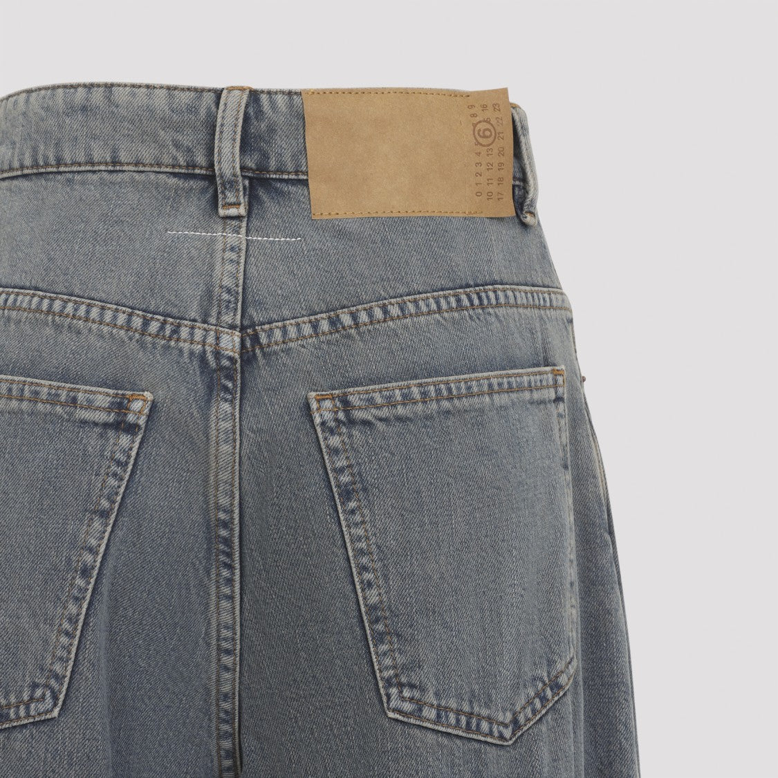 Mm6 By Maison Margiela 5 Pockets Light Grey Cotton Jeans