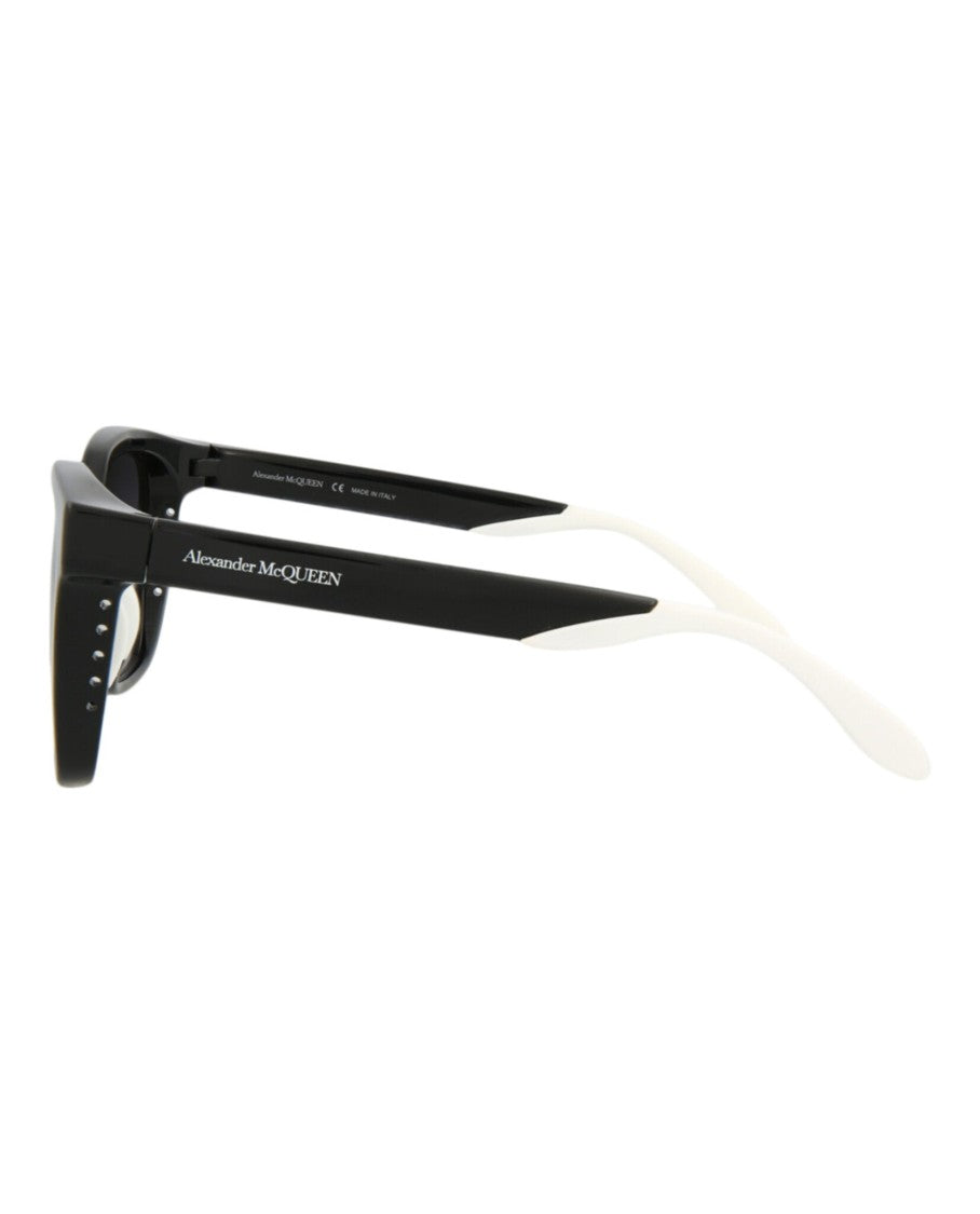 Alexander Mcqueen Square-Frame Injection-Molded Sunglasses With Saddle Nose Bridge
