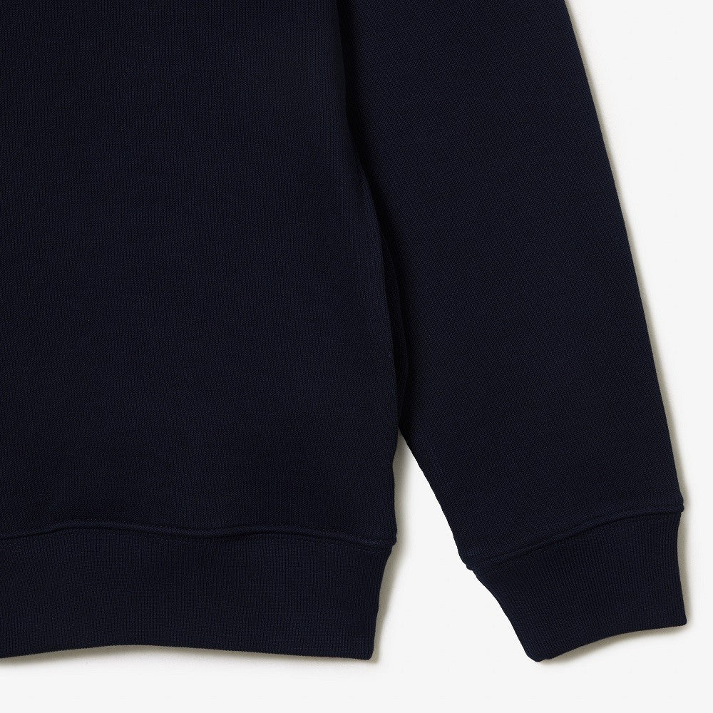 Lacoste Black High-Neck Sweatshirt With Zip Closure