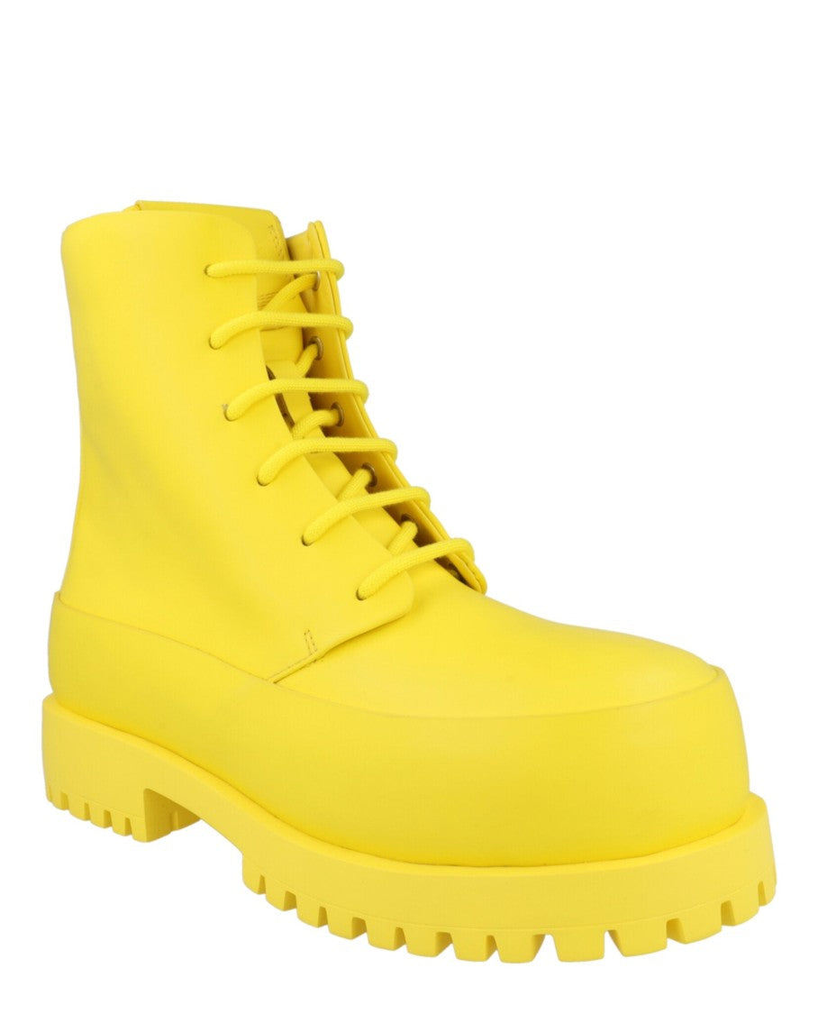 Ferragamo Fede Leather Combat Boots
