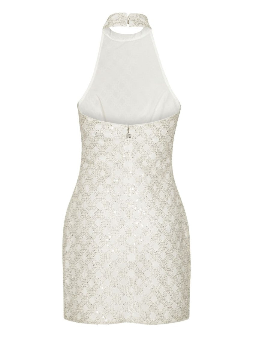 Rotate Sleeveless Mini Dress With High Neckline