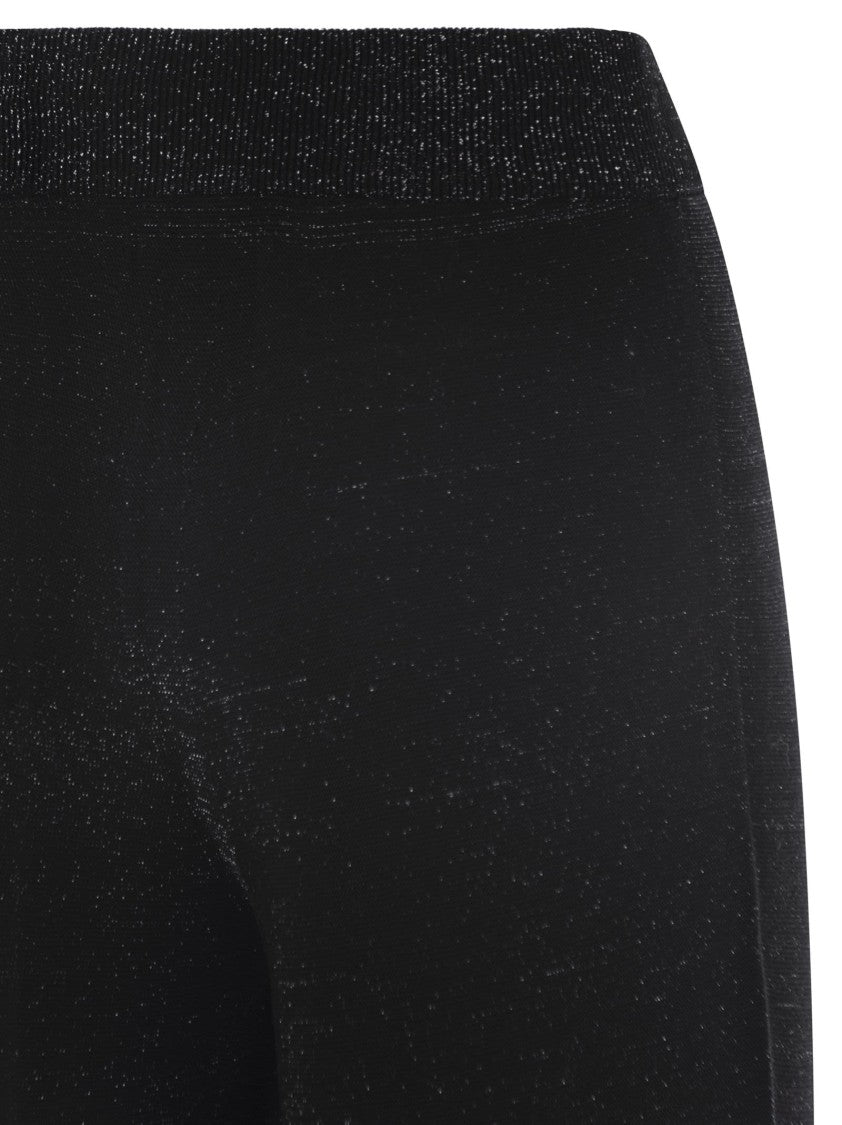 Fabiana Filippi Wide Trousers In Organic Cotton And Lurex