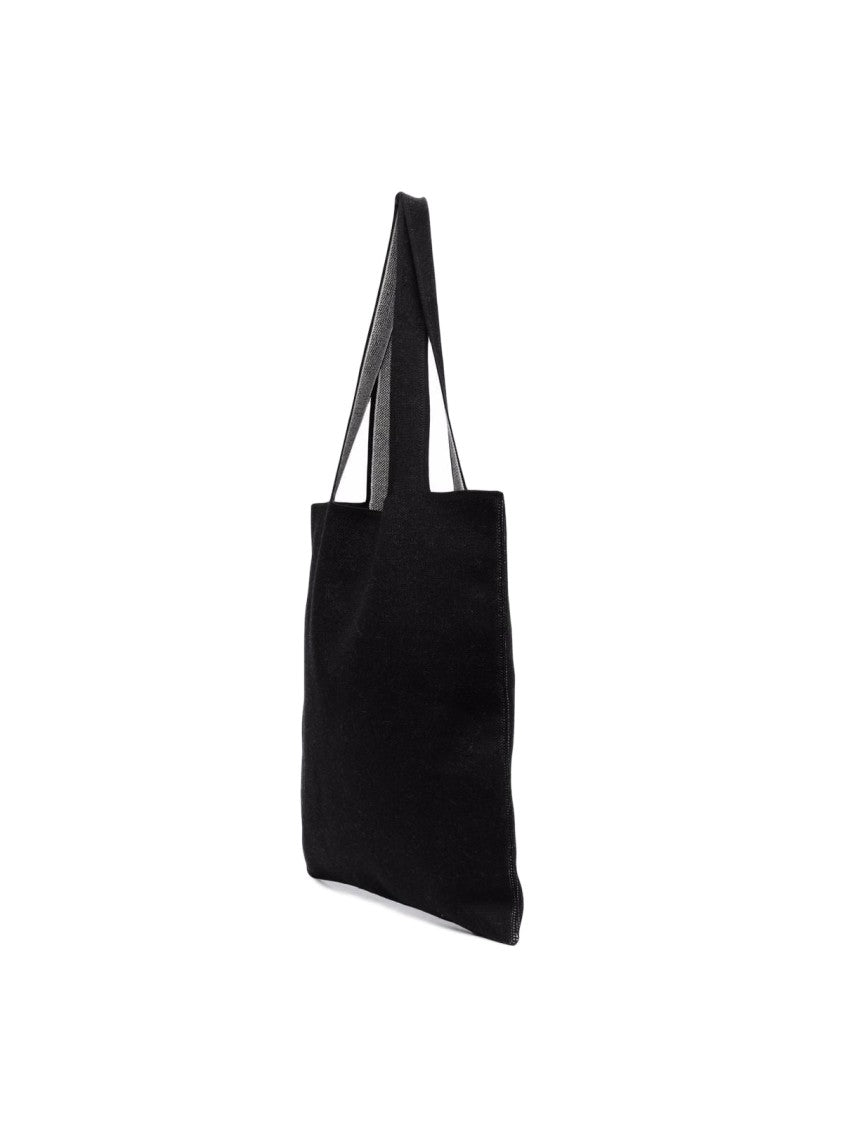 Palm Angels Knit Shopper Logo Tote Bag