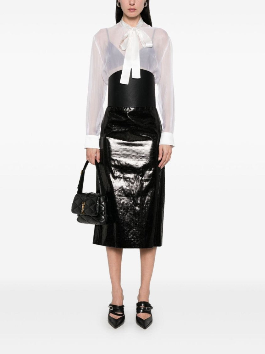 Dolce & Gabbana White Shirt With Bow Tie Detail And Relaxed Silhouette