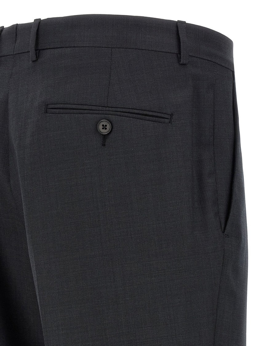 Zegna Grey Wool Suit With Single-Breasted Blazer