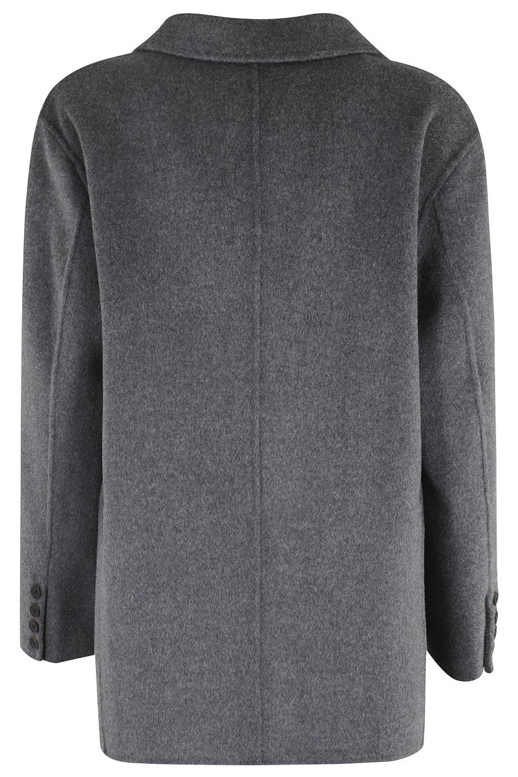 Solotre Structured Anthracite Jacket With Classic Revers Collar