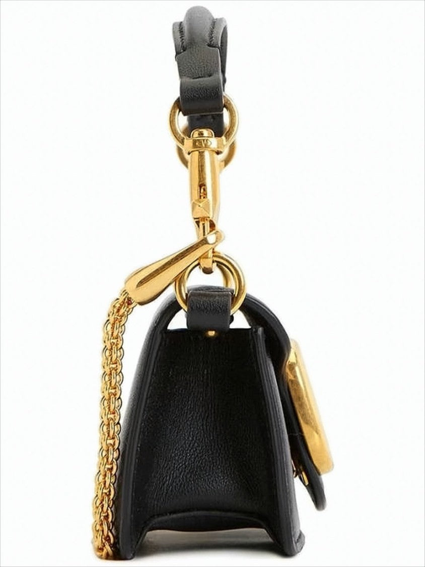Valentino Garavani Rectangular Shoulder Bag With Gold-Tone Logo Plaque