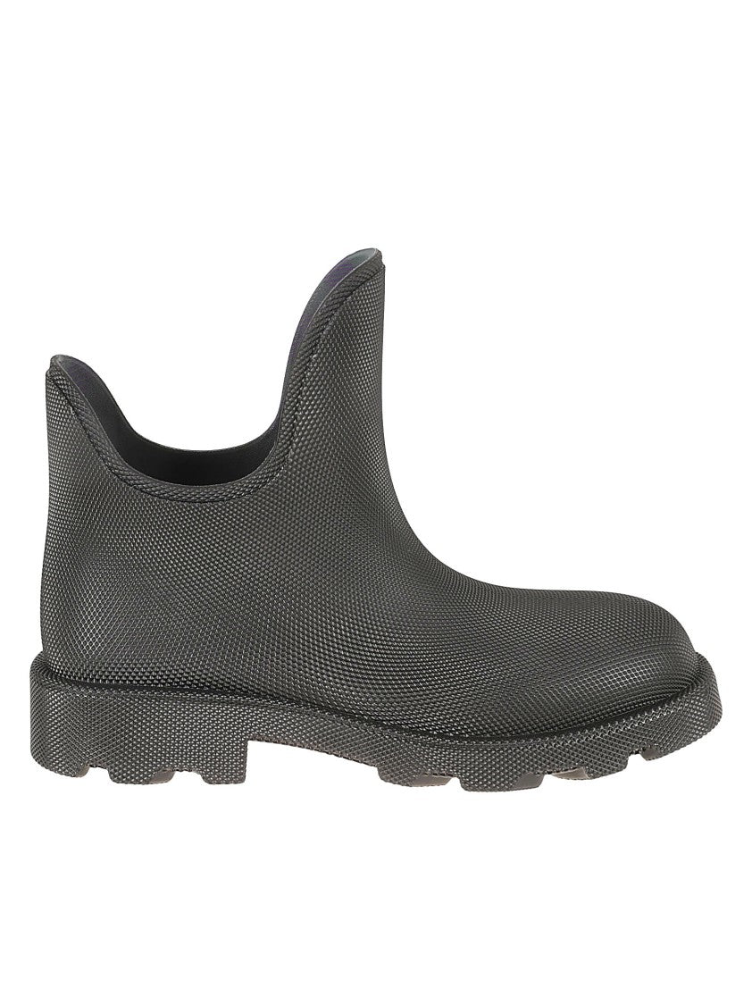 Burberry Textured Black Ankle Boots