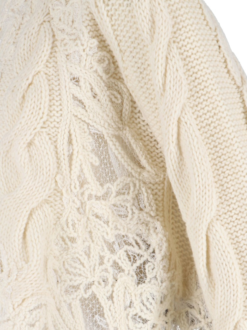 Ermanno Scervino Cable Knit Sweater – Cream