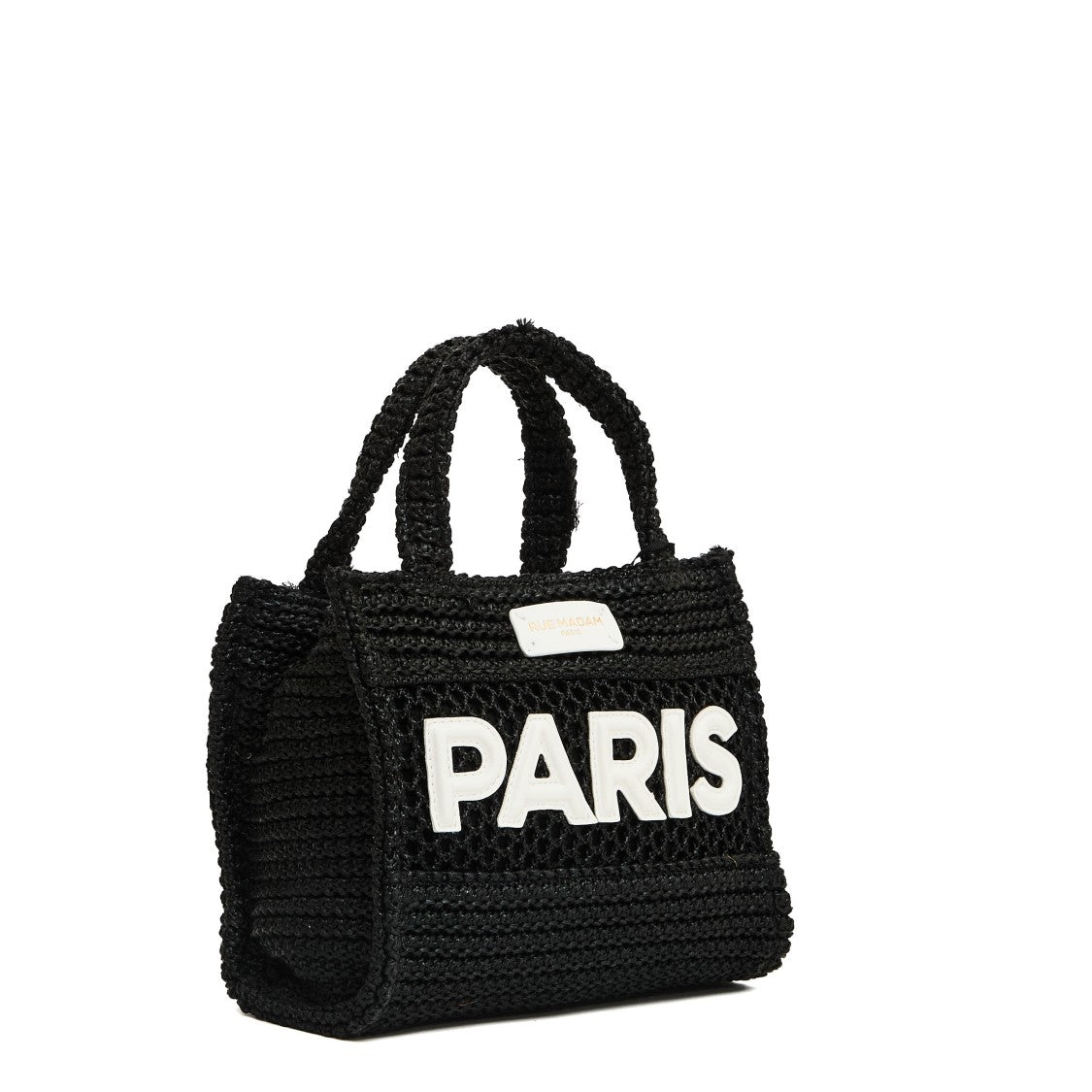 Rue Madame Textured Raffia Mini Shopping Bag
