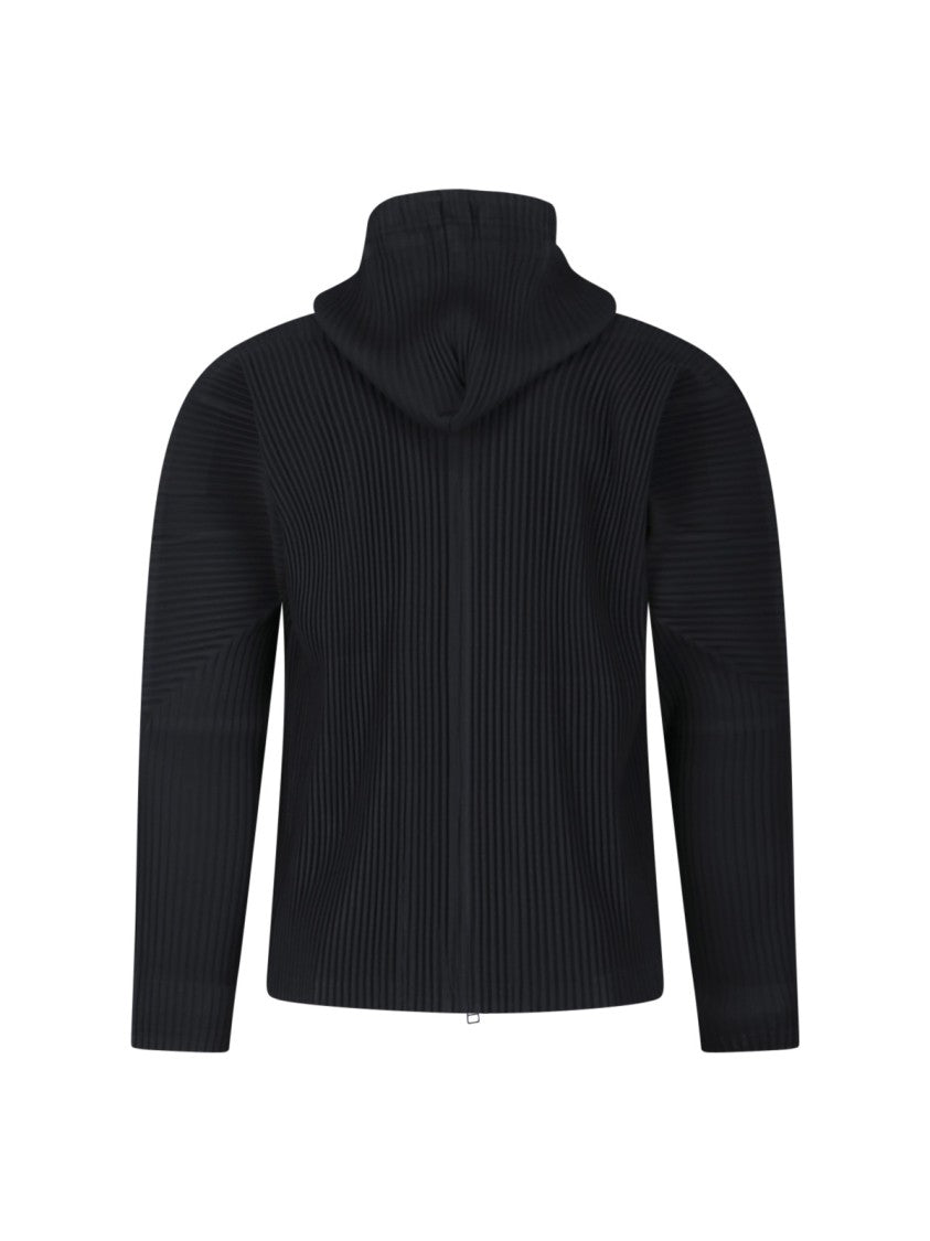 Homme Plissé Issey Miyake Zip Hoodie – Black