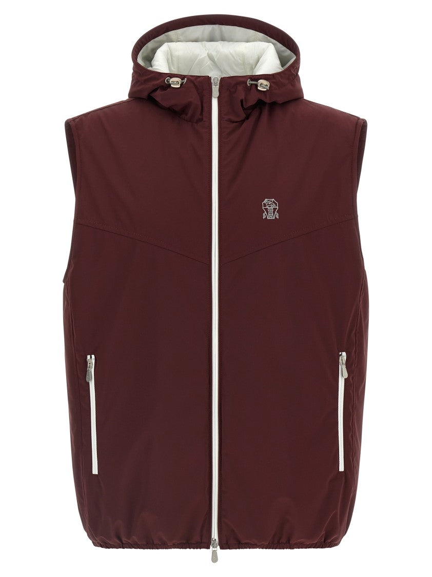 Brunello Cucinelli Water-Repellent Hooded Vest With Padded Structure