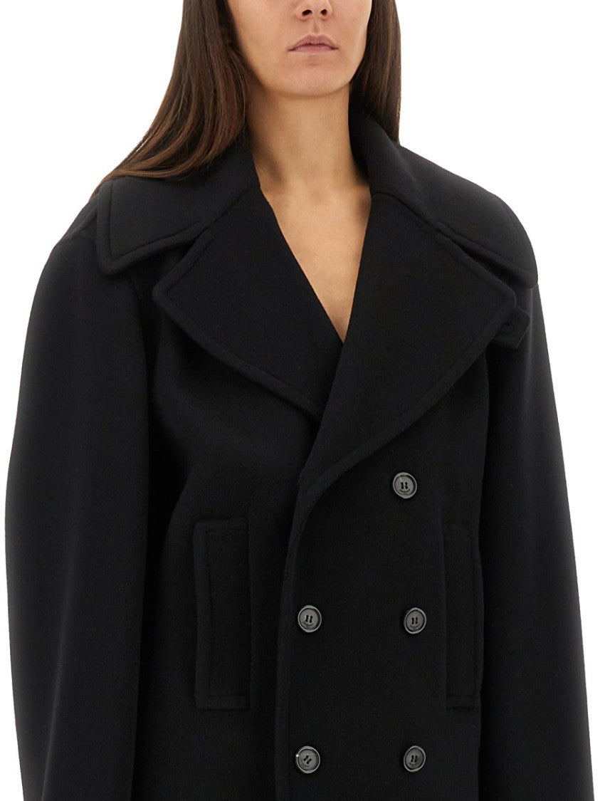 Saint Laurent Double-Breasted Wool Caban