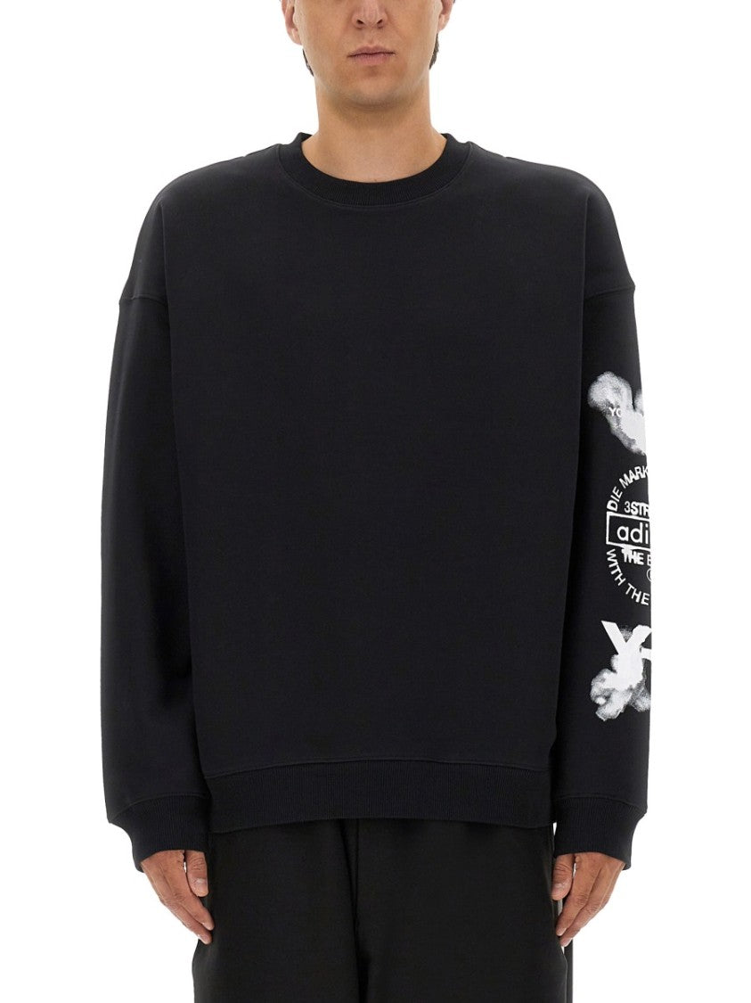 Y-3 Relaxed Fit Sweatshirt With Bold Y-3 Graphics