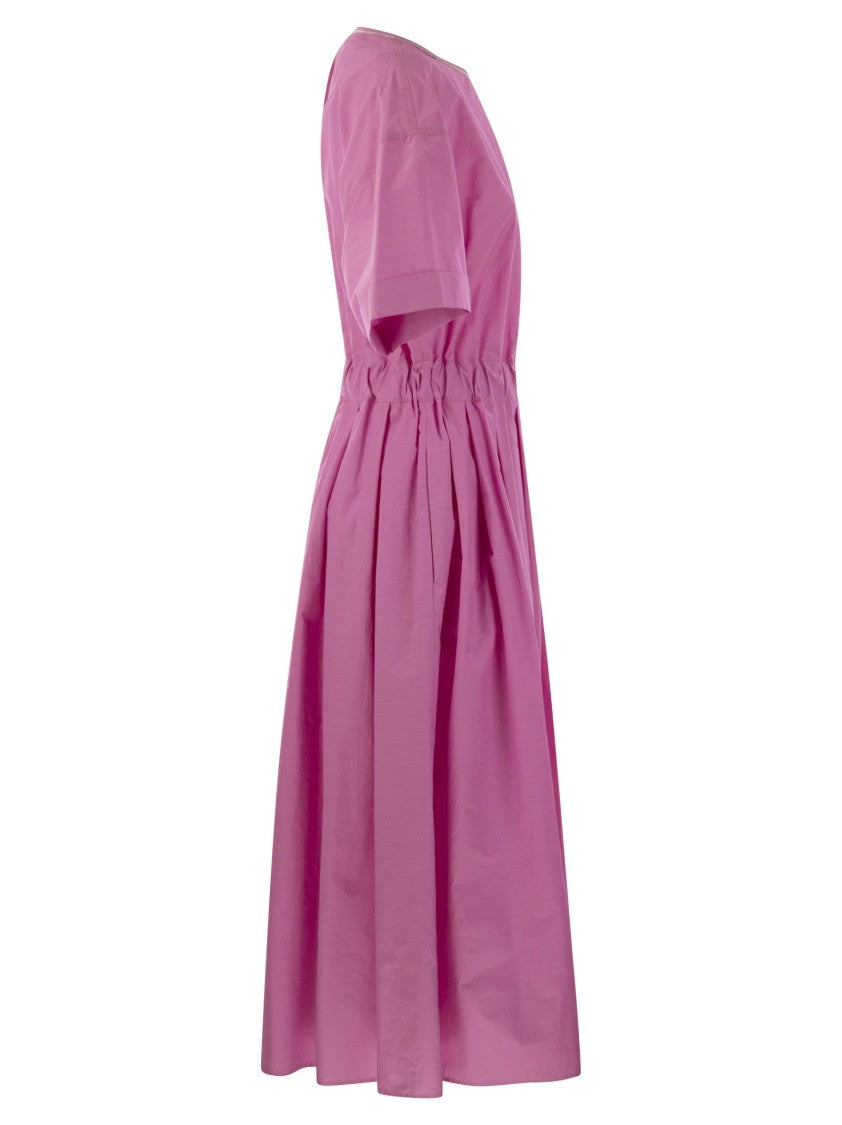 Peserico Cotton-Blend Dress With Light Stitch