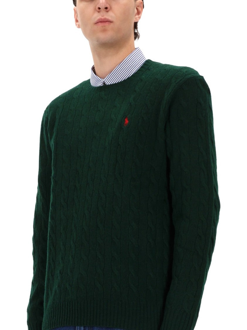 Polo Ralph Lauren Cable-Knit Sweater In Rich Dark Green