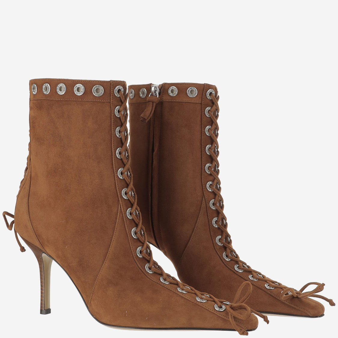 Mach & Mach Leather Boots With Triangle Toe